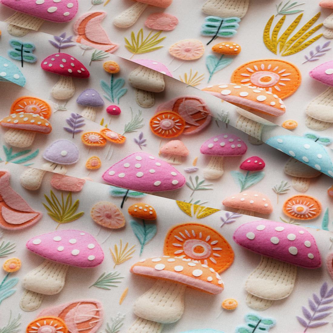 Cream Felt Toadstalls