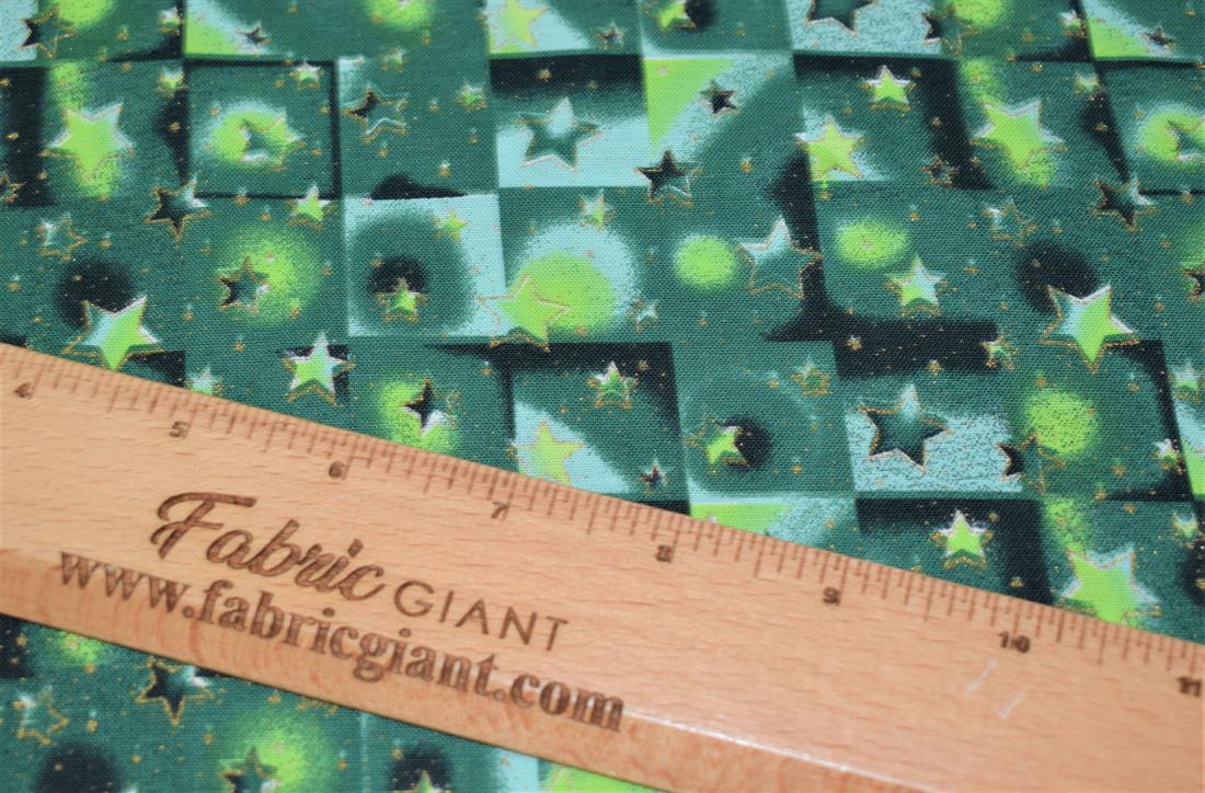 Stars Print Christmas Fabric
