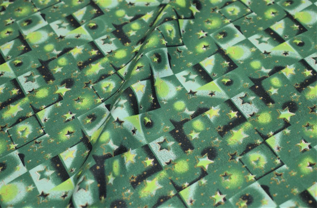 Stars Print Christmas Fabric