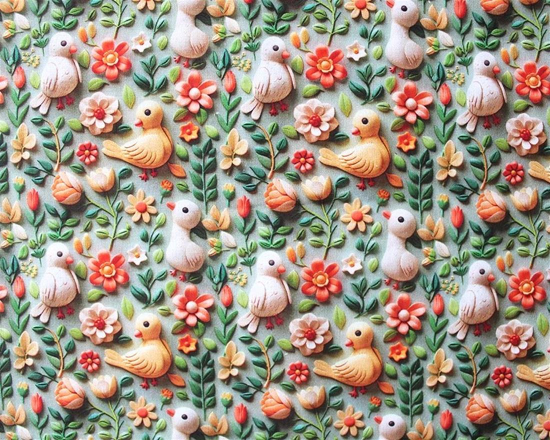 Green Little Johnny Chicks 3D Cotton New Printed
