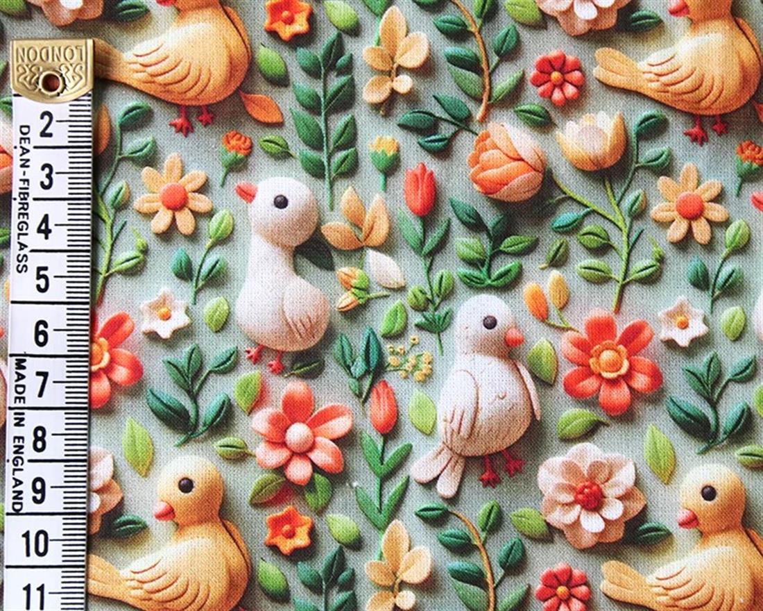 Green Little Johnny Chicks 3D Cotton New Printed