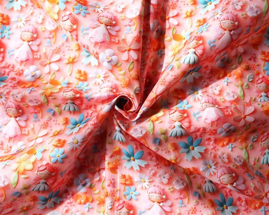 Pink Little Johnny Fairy 3D Cotton New Printed