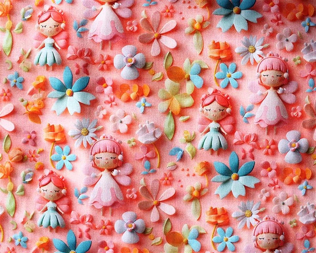 Pink Little Johnny Fairy 3D Cotton New Printed