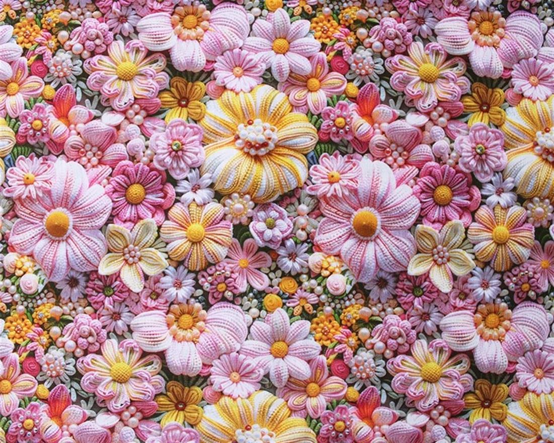 Pink Little Johnny Floral 3D Cotton New Printed