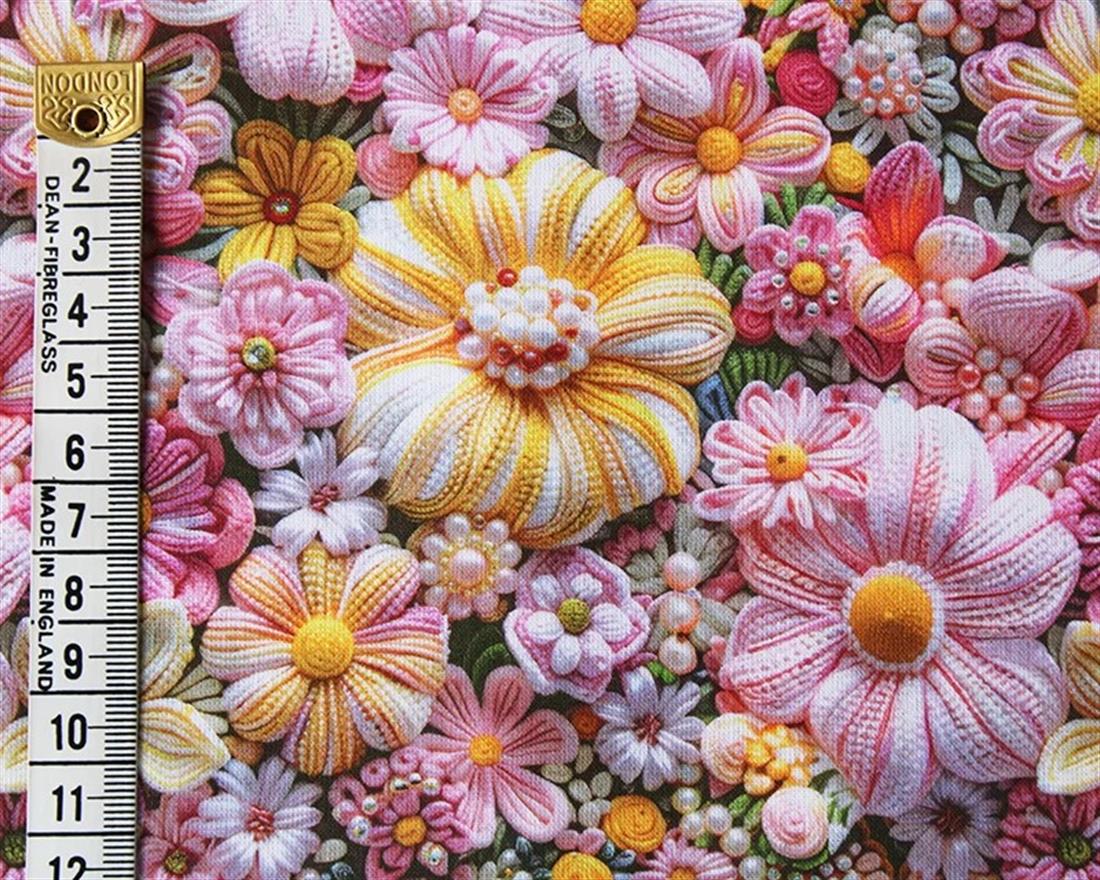 Pink Little Johnny Floral 3D Cotton New Printed