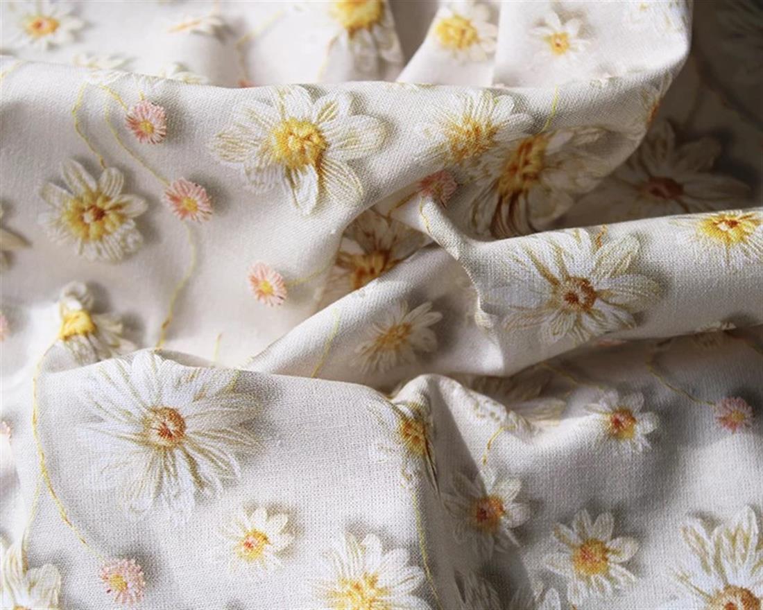 Cream Little Johnny Floral 3D Cotton