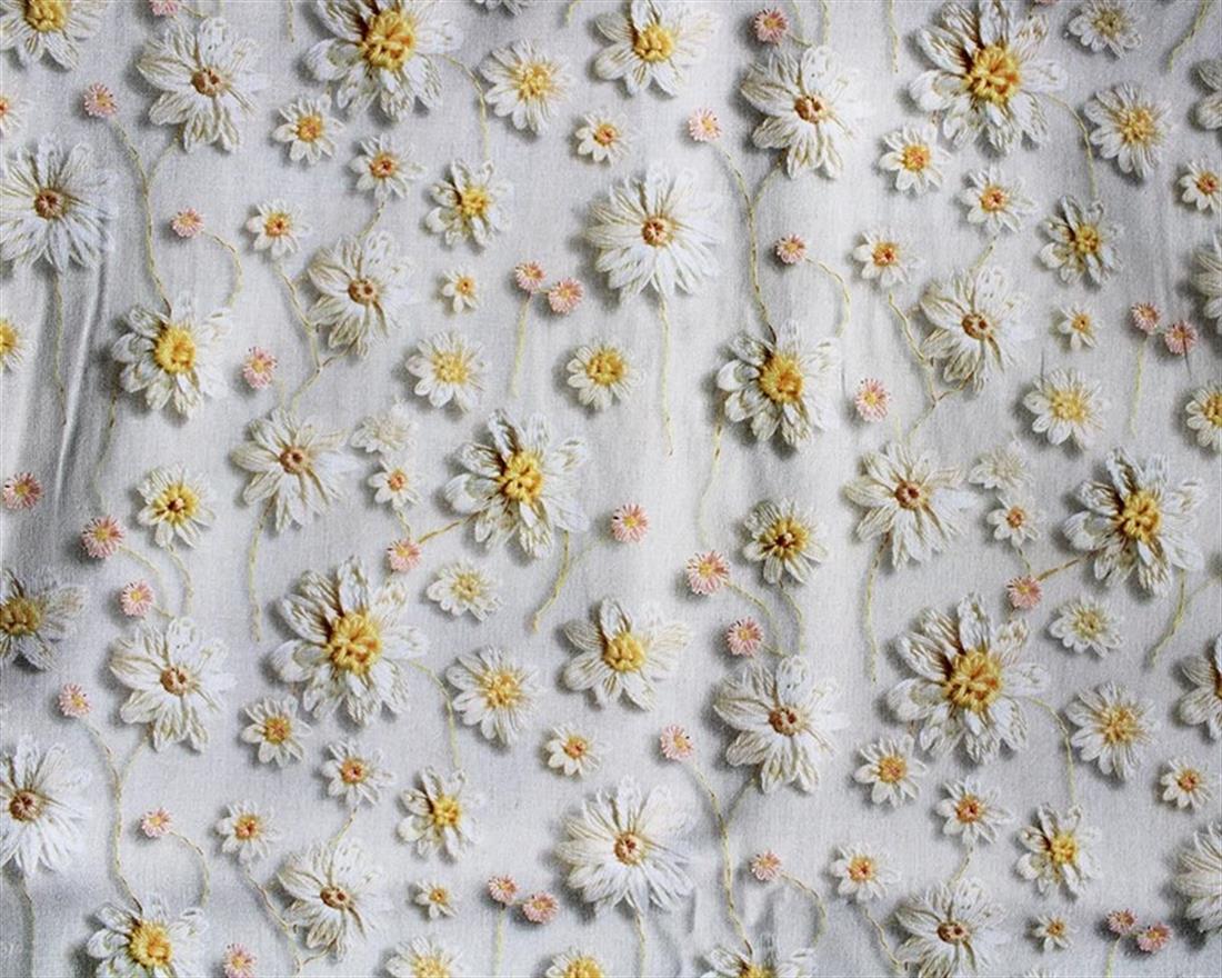 Cream Little Johnny Floral 3D Cotton
