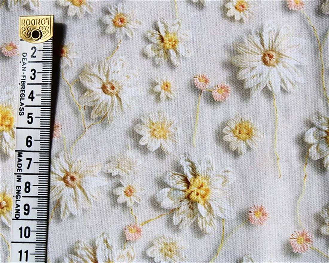Cream Little Johnny Floral 3D Cotton