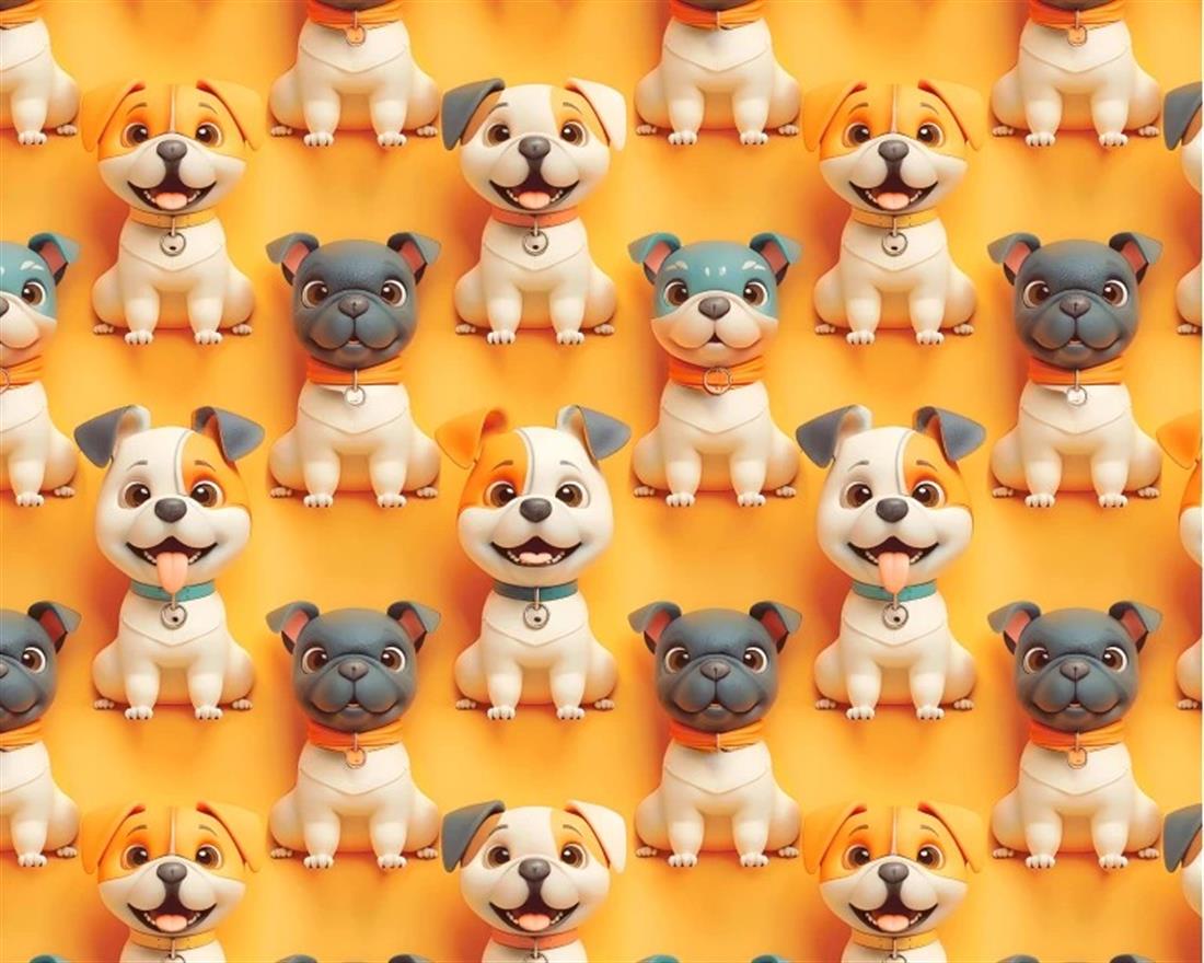 Orange Little Johnny Dogs 3D Cotton