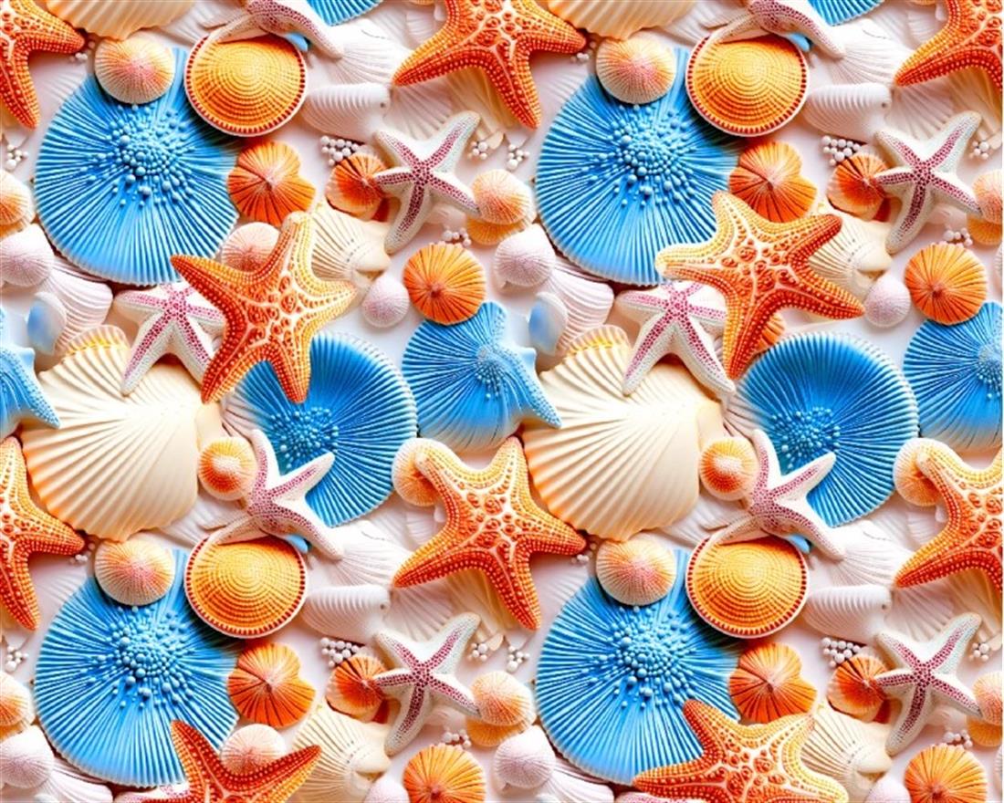 Blue Little Johnny Starfish 3D Cotton New Printed
