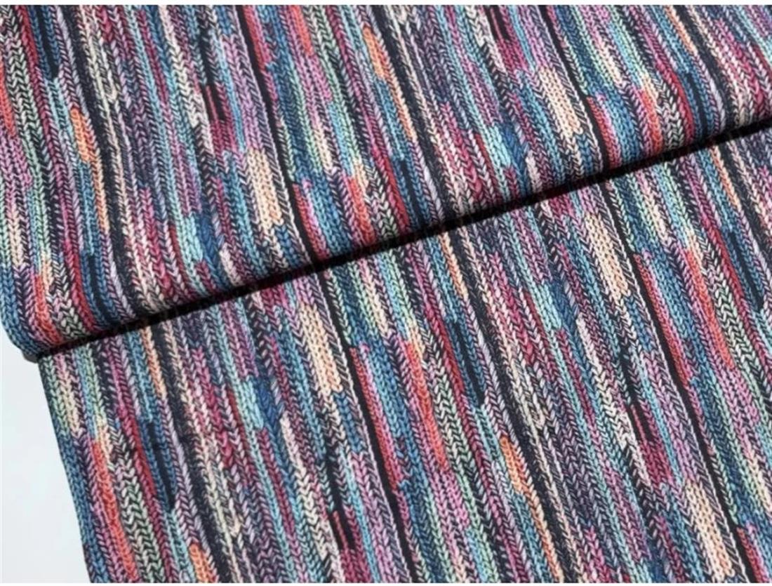 Little Johnny Digital Cotton 3D Vertical Knit Printed 100% Fabric