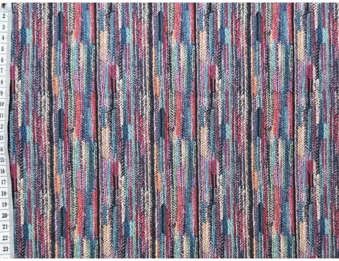 Little Johnny Digital Cotton 3D Vertical Knit Printed 100% Fabric