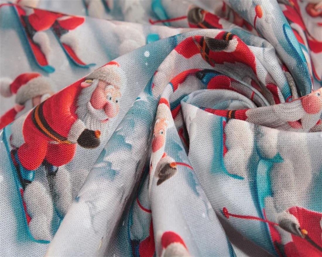 White Little Johnny Digital Cotton 3D Santas Get Into the Festive…