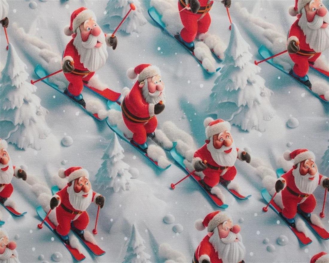 White Little Johnny Digital Cotton 3D Santas Get Into the Festive…