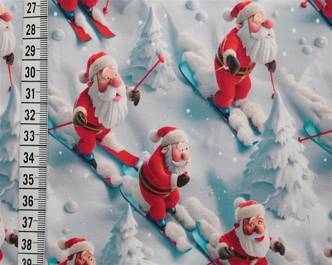 White Little Johnny Digital Cotton 3D Santas Get Into the Festive…