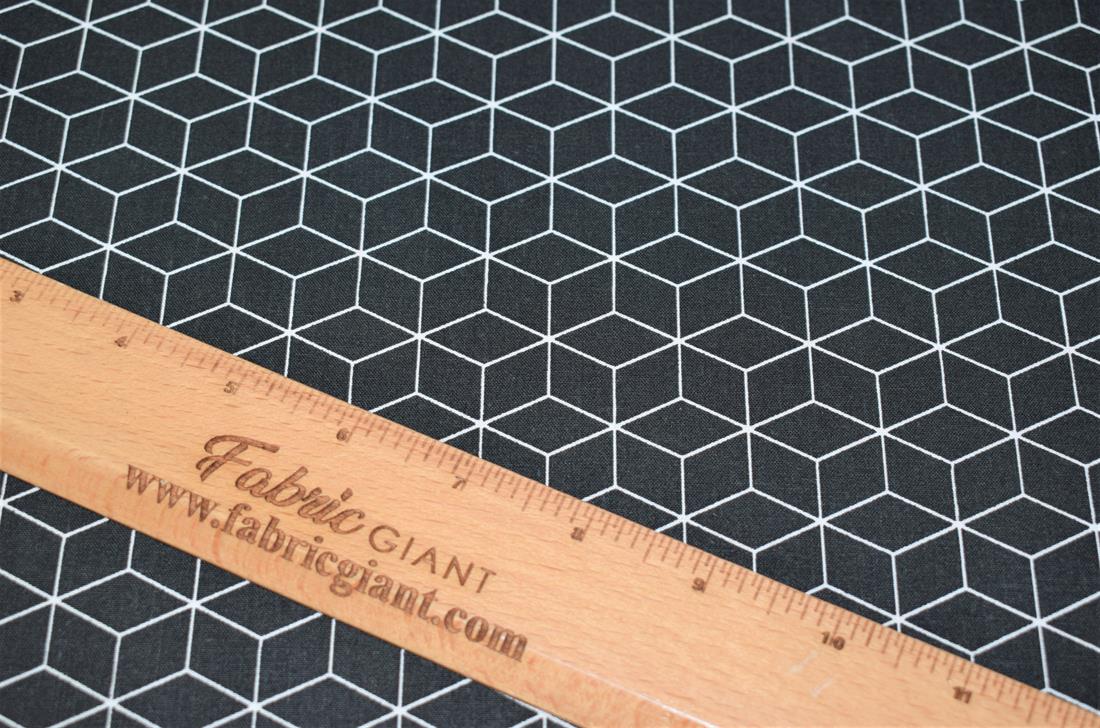 Black Box Print Cotton Fabric