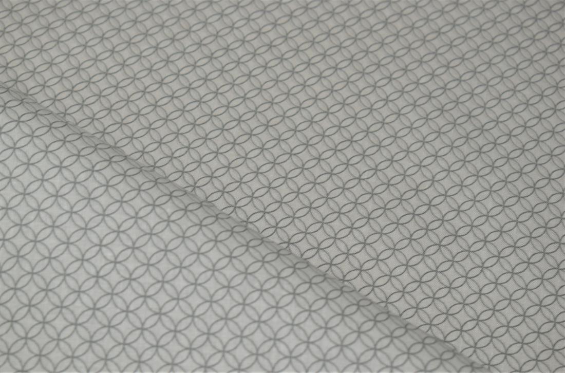 Light Grey Circle print Cotton Fabric