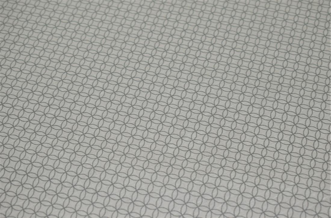 Light Grey Circle print Cotton Fabric