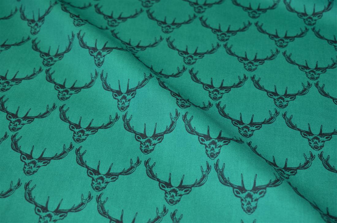Deer Print Christmas Fabric
