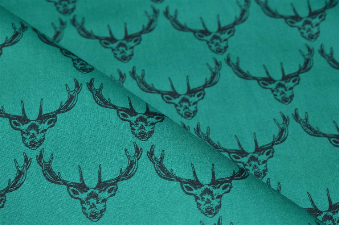 Deer Print Christmas Fabric