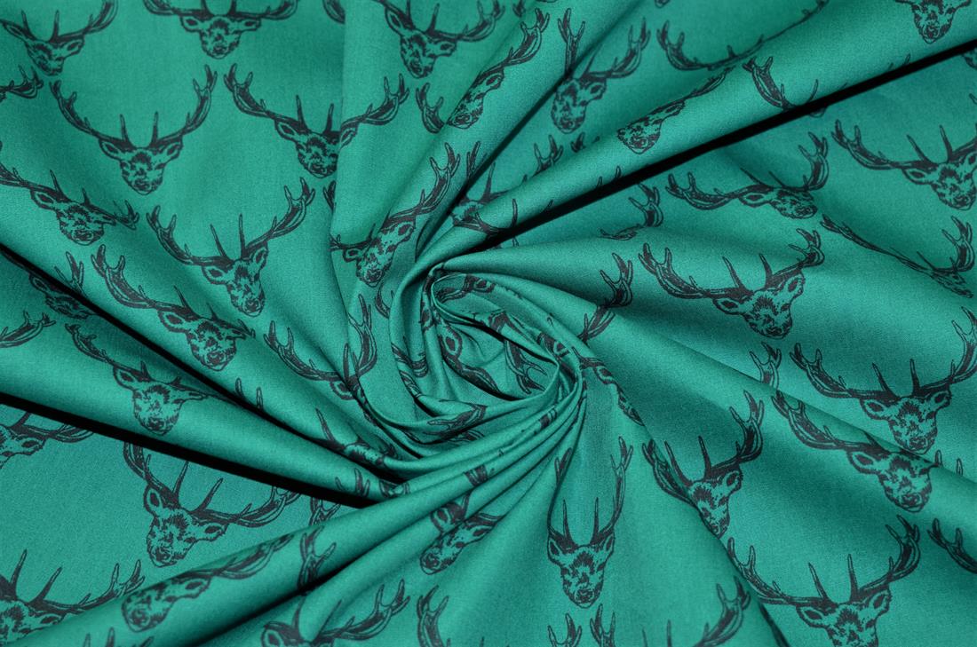 Deer Print Christmas Fabric