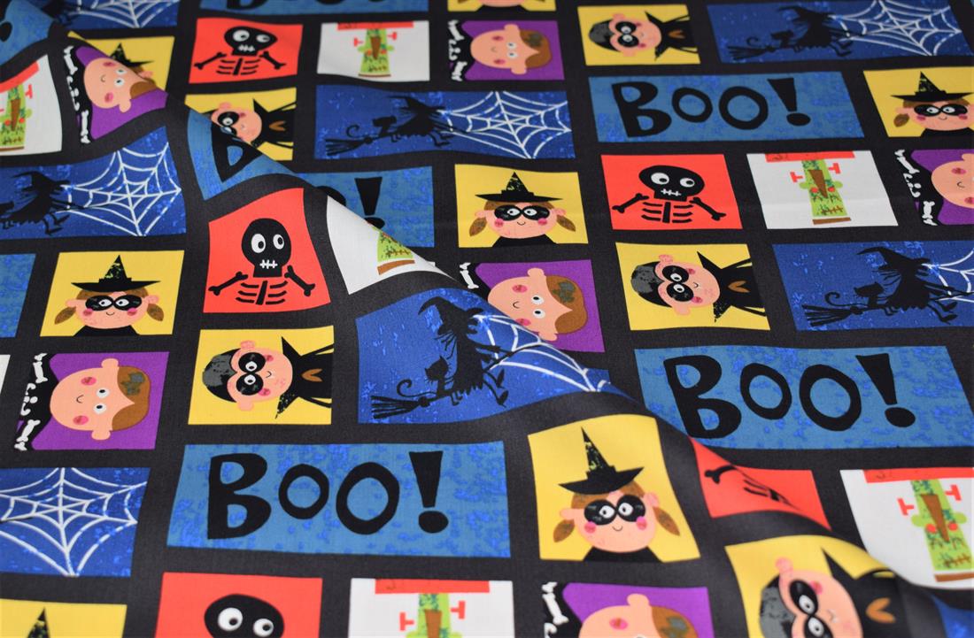 Blue Boo! Halloween Special Fabric