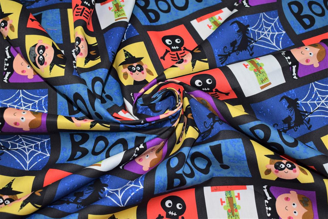 Blue Boo! Halloween Special Fabric