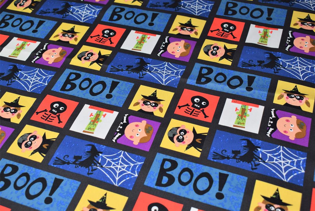 Blue Boo! Halloween Special Fabric