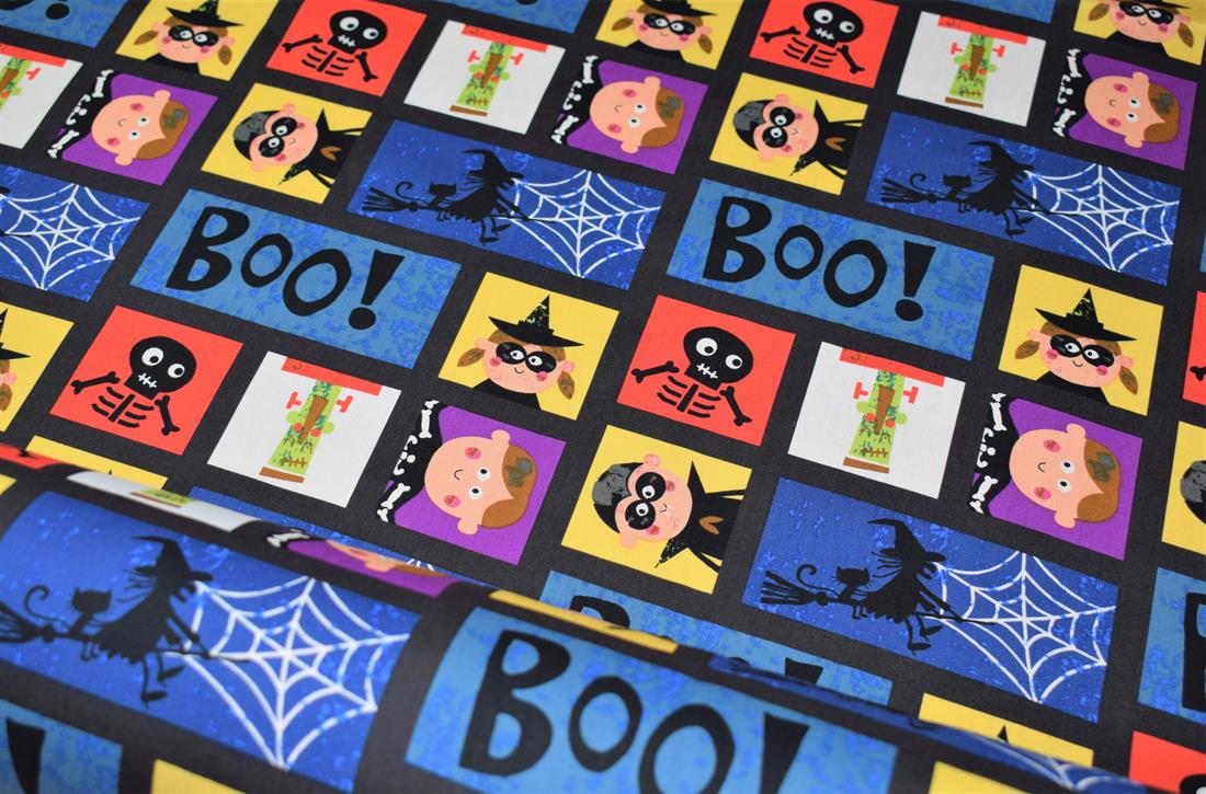 Blue Boo! Halloween Special Fabric