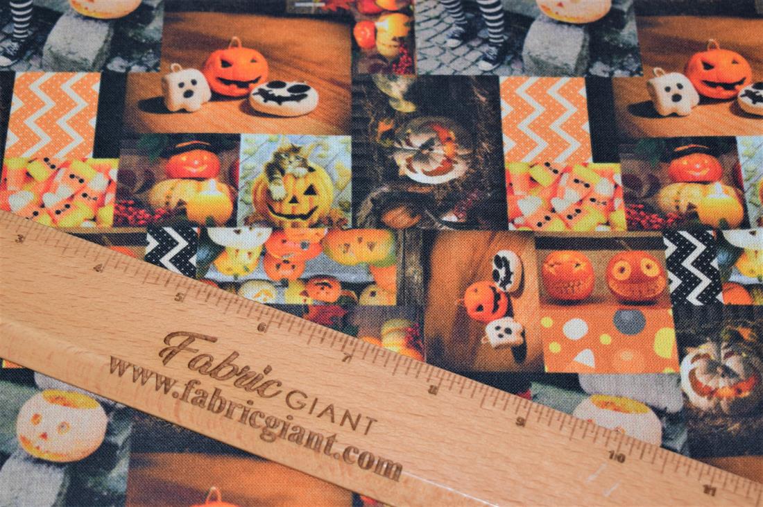 Brown Scary Halloween Pumpkins