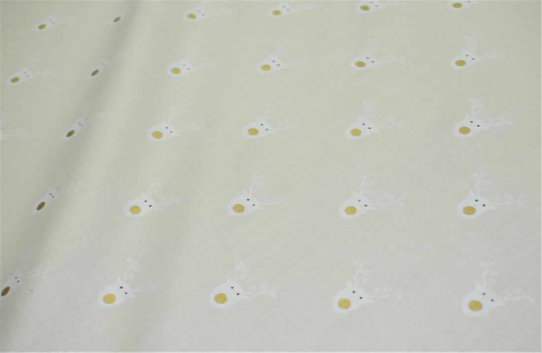 Reindeer Print Christmas Fabric
