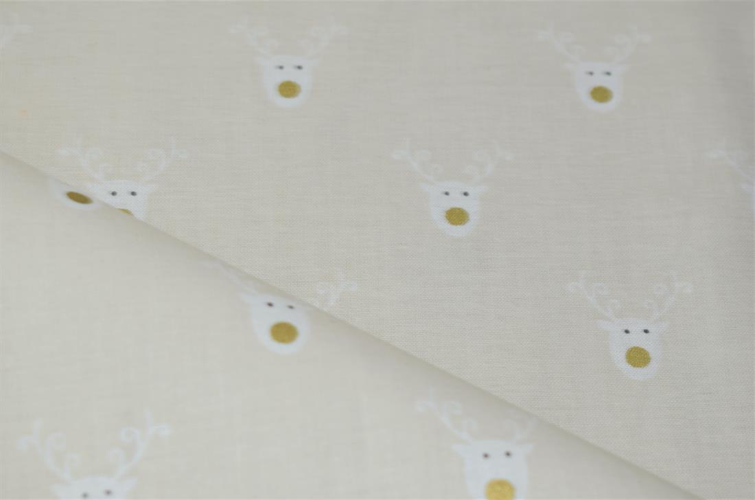 Reindeer Print Christmas Fabric