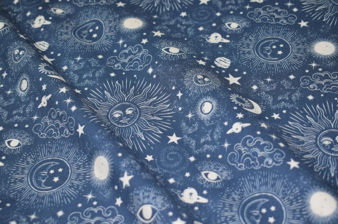 Navy Zodiac Galaxy Cotton New Printed Little Johnny
