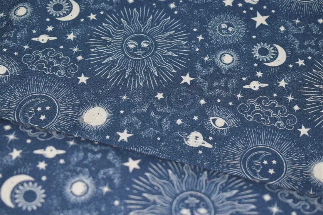 Navy Zodiac Galaxy Cotton New Printed Little Johnny