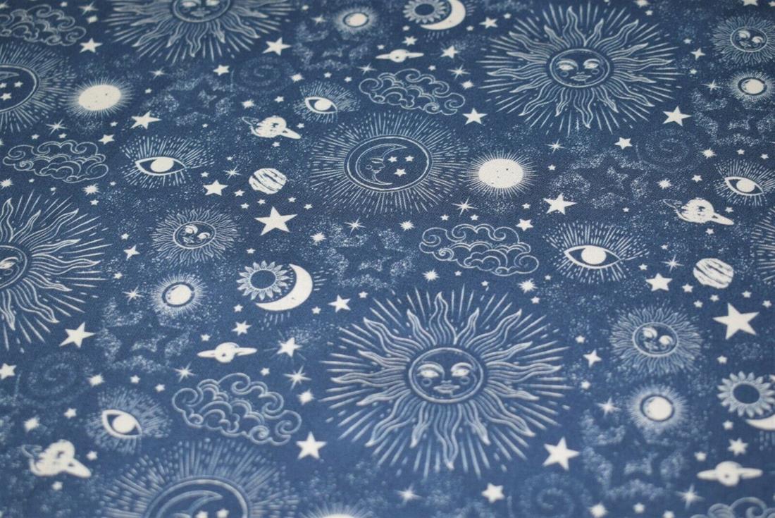 Navy Zodiac Galaxy Cotton New Printed Little Johnny