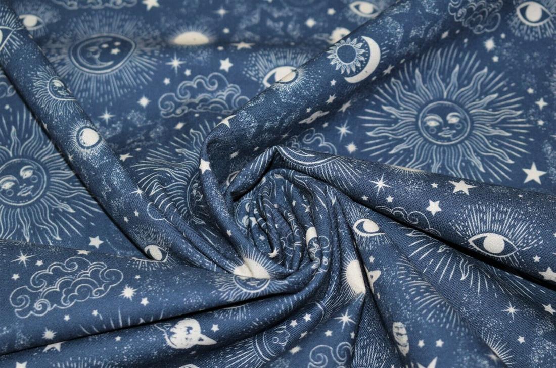 Navy Zodiac Galaxy Cotton New Printed Little Johnny