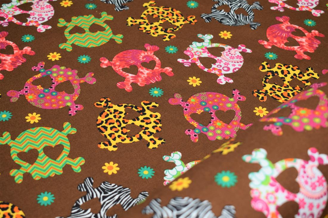 Halloween Multicolour Skull Print