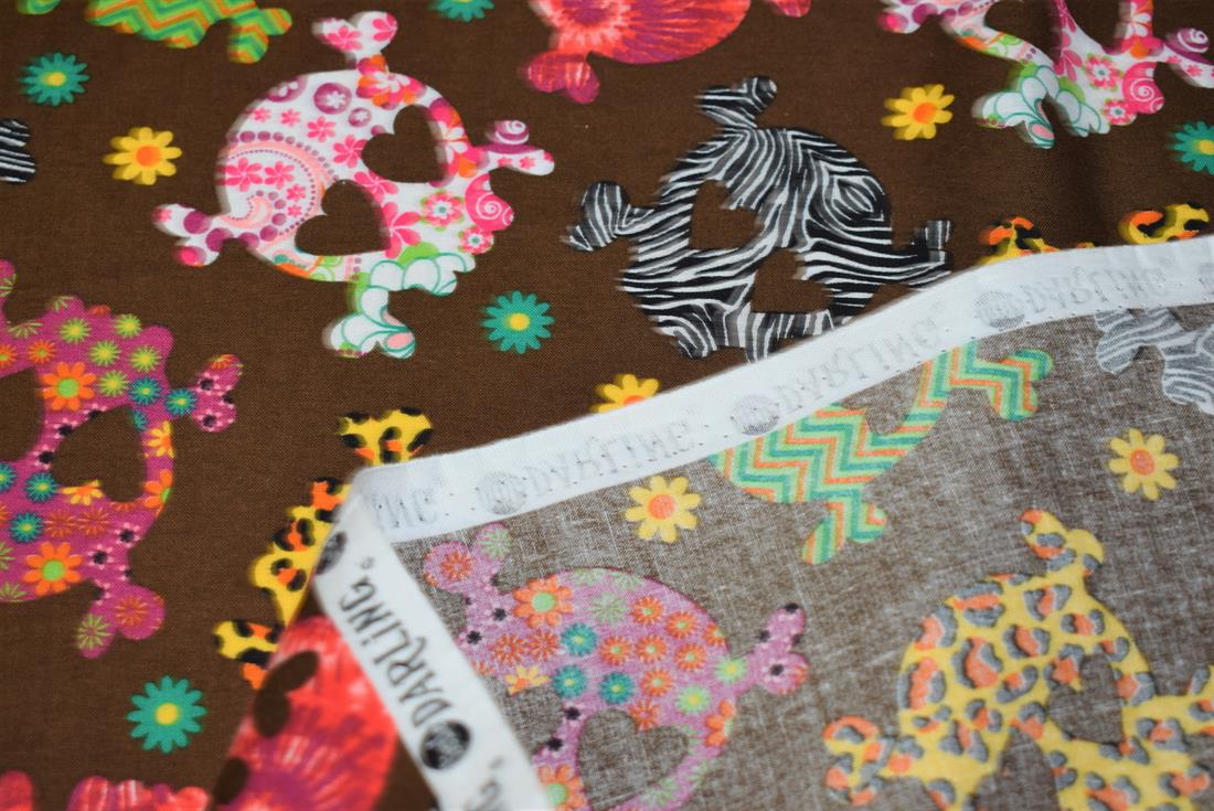 Halloween Multicolour Skull Print