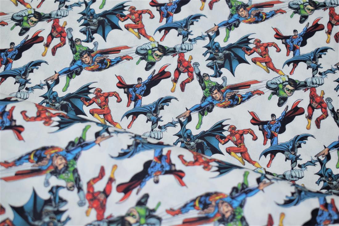 White Disney Comic Flying Superhero Print
