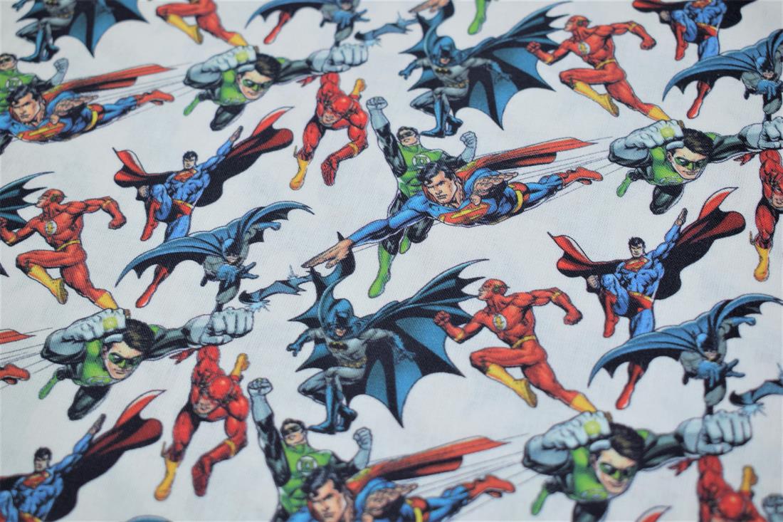 White Disney Comic Flying Superhero Print