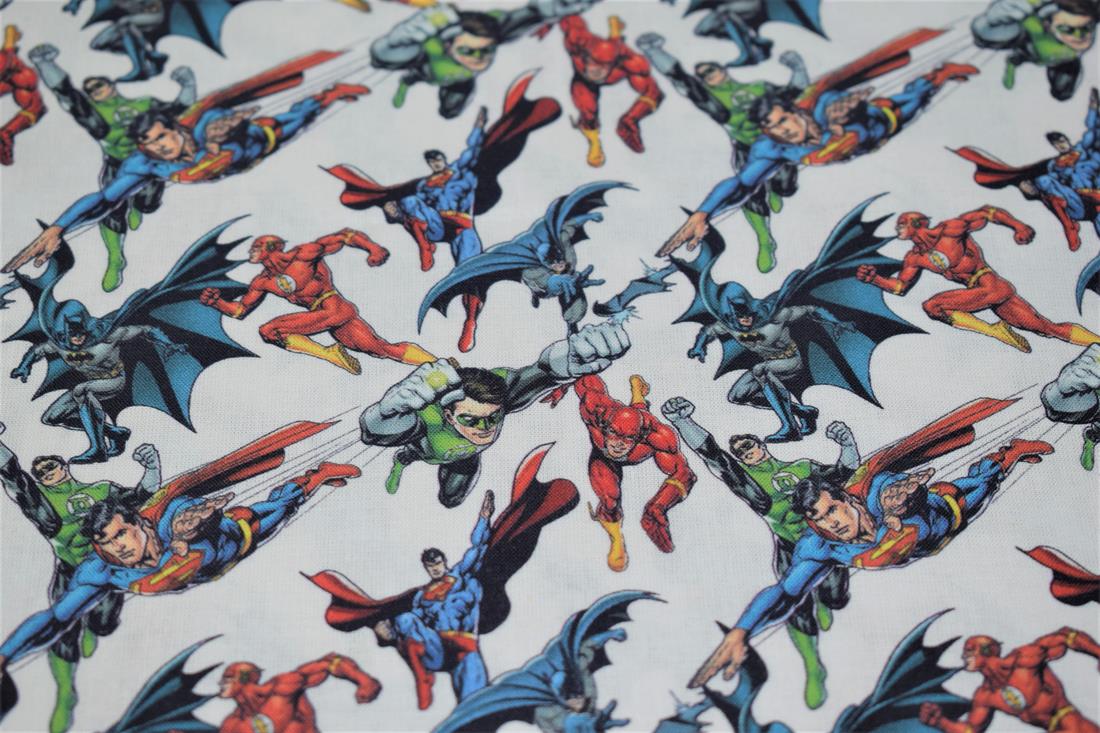 White Disney Comic Flying Superhero Print