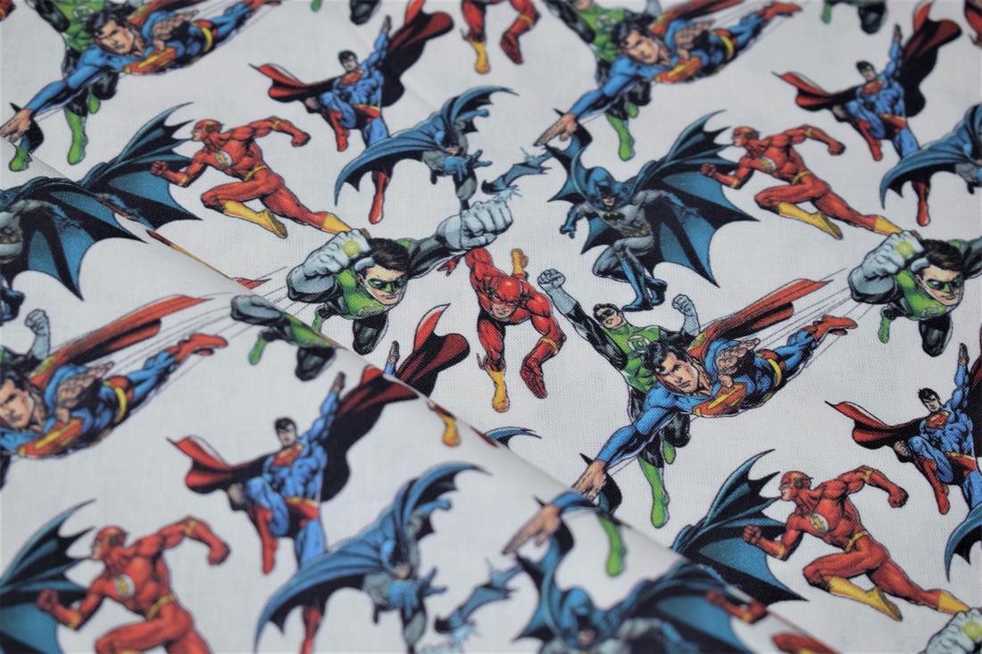 White Disney Comic Flying Superhero Print