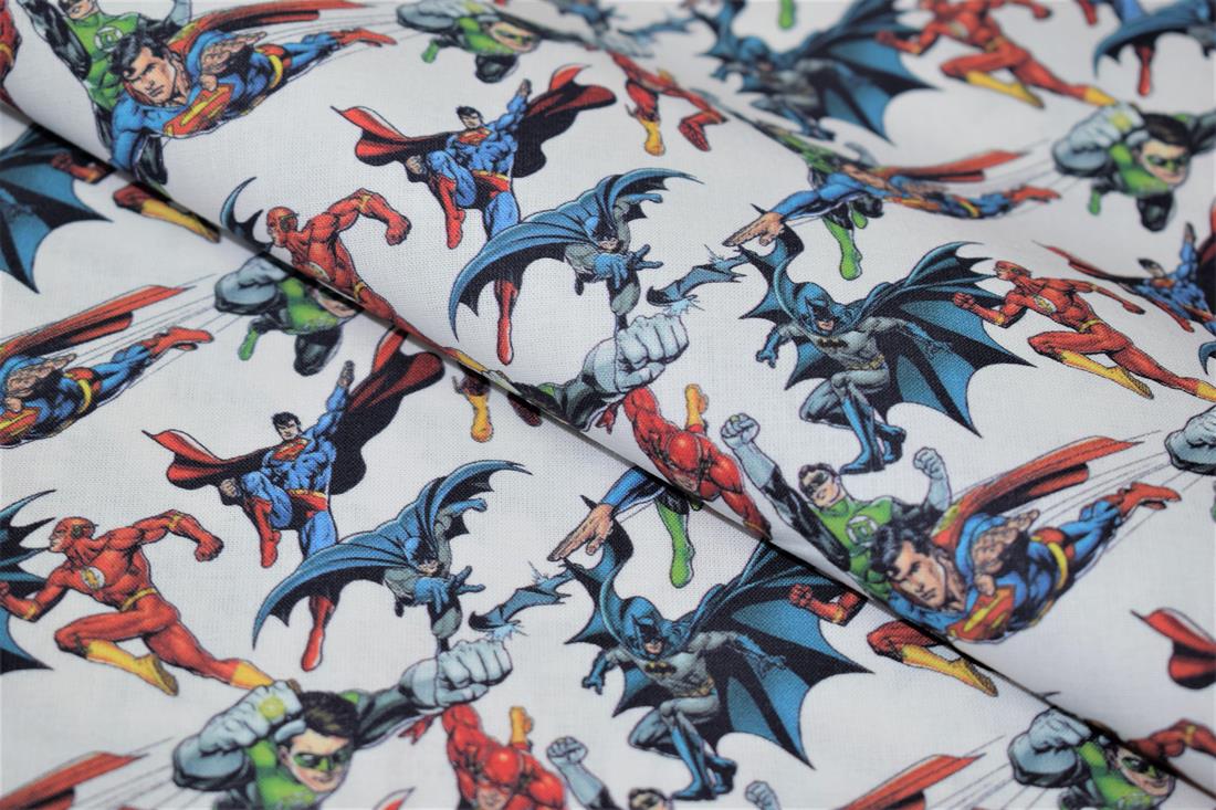 White Disney Comic Flying Superhero Print