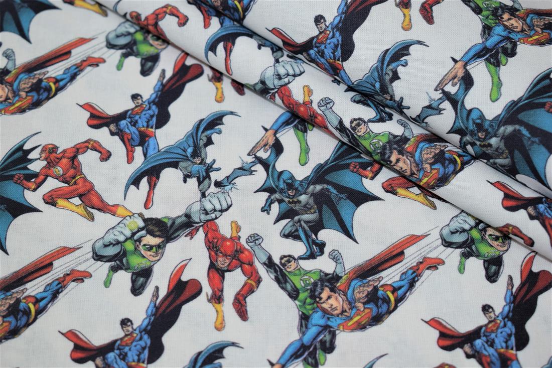 White Disney Comic Flying Superhero Print