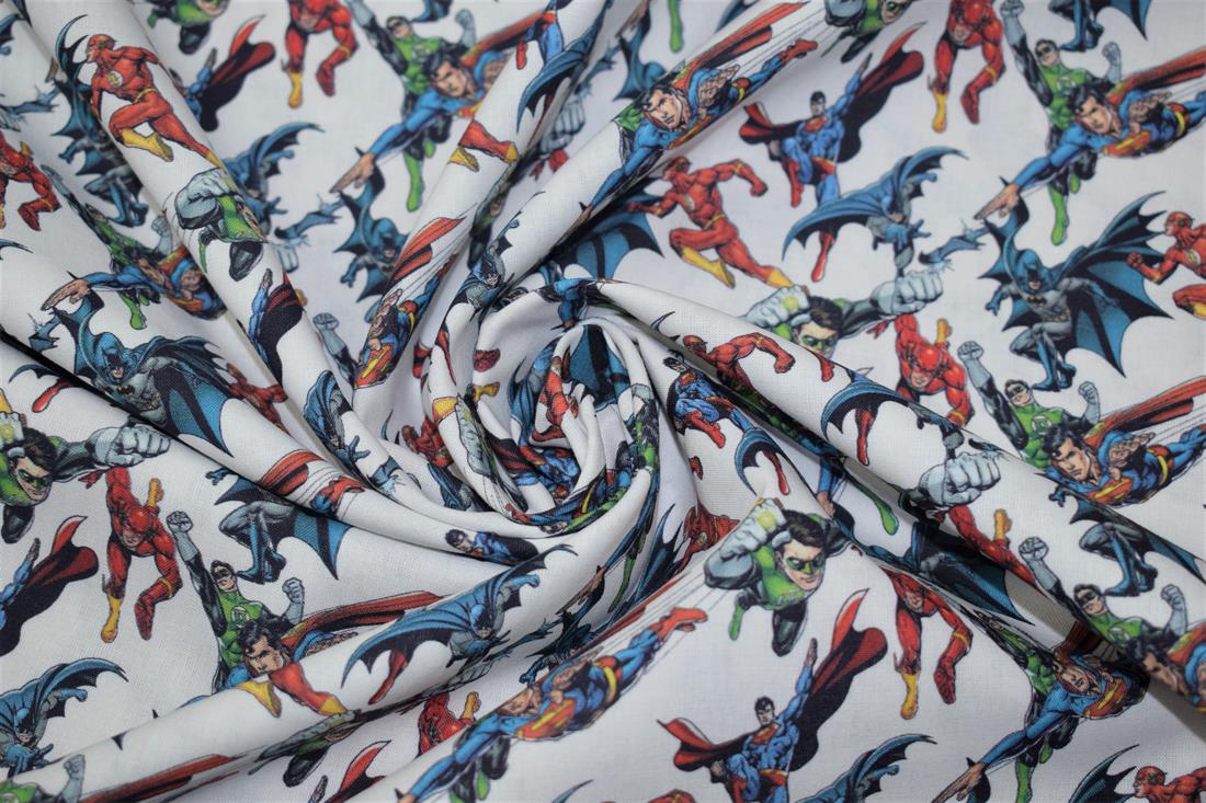 White Disney Comic Flying Superhero Print