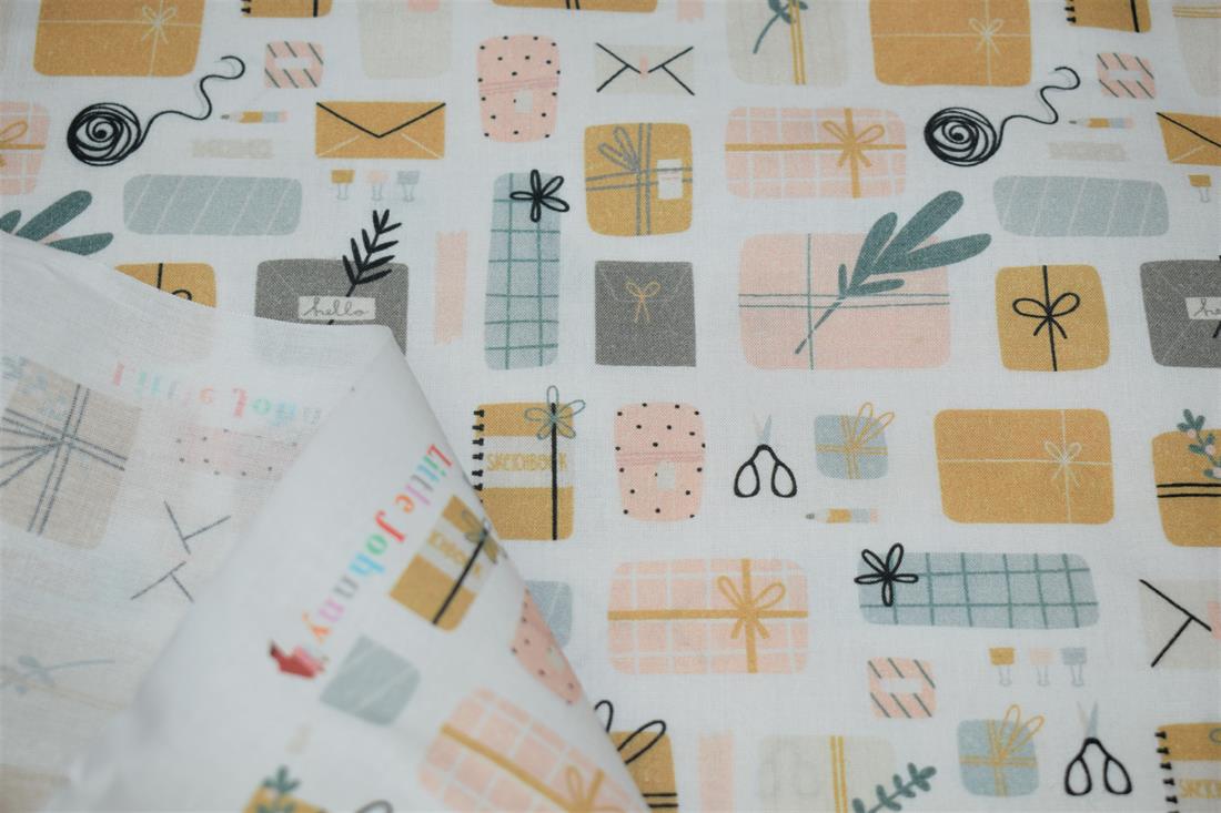 White Xmas Wrapping Print