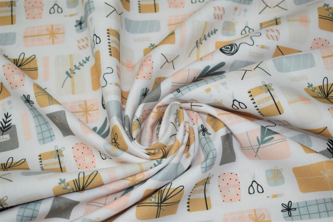 White Xmas Wrapping Print
