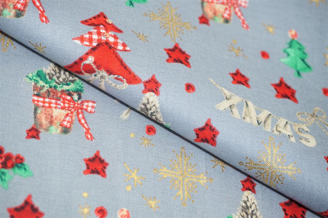 Printed Christmas Gingham Tree Star