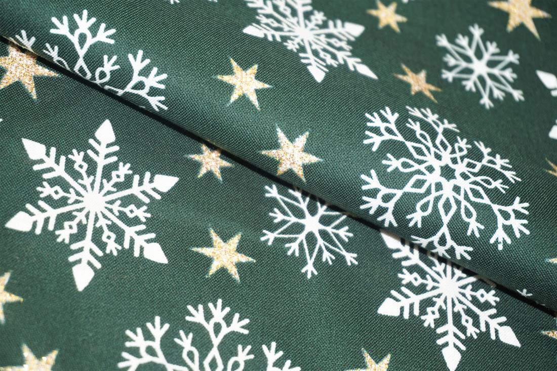 Christmas Glitter Snowflake Star Cotton Printed with an Assortment of…