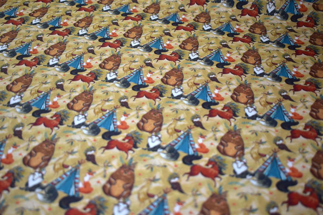 Gold Boho Digital Printed 100% Cotton